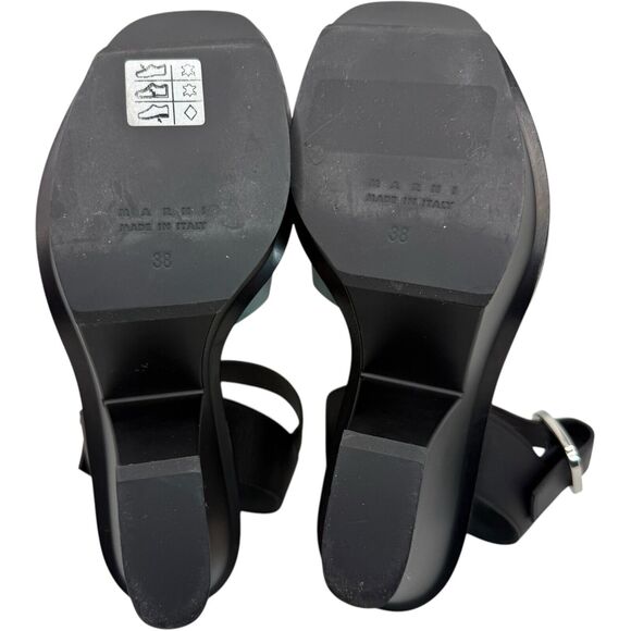 Marni Iconic Wedge Sandals Platform Shoes Pumps Size 38 - Picture 9 of 10